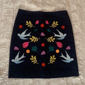 Boden | Fenella Floral Embroidered Skirt | US 4